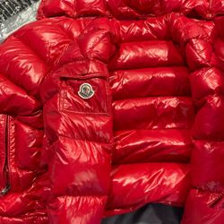 Red Moncler Puffer