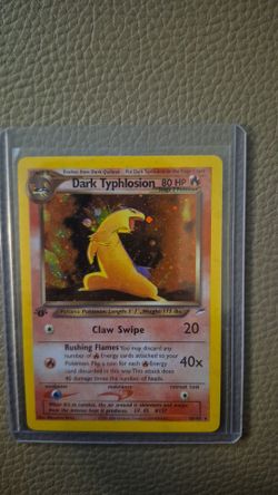 Dark Typhlosion 1st Edition Holo Pokémon Card 10/105