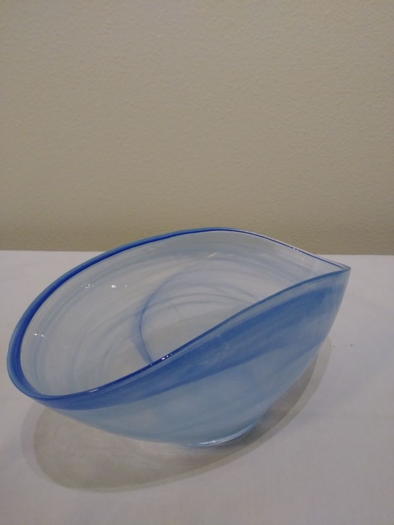 Beautiful Blue Glass Bowl.