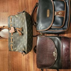 Lot Of 3 Small Leather Purses, Good Condition!