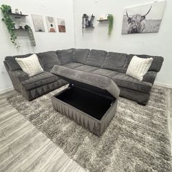 Gray Sectional Couch - Free Delivery 