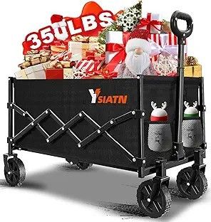 Heavy Duty Utility 350 lbsCart] Heavy Duty Foldable Utility Cart - Large 