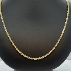 14 k gold rope chain. New.