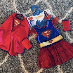 SUPERGIRL Costume Size 8-10 with accessories