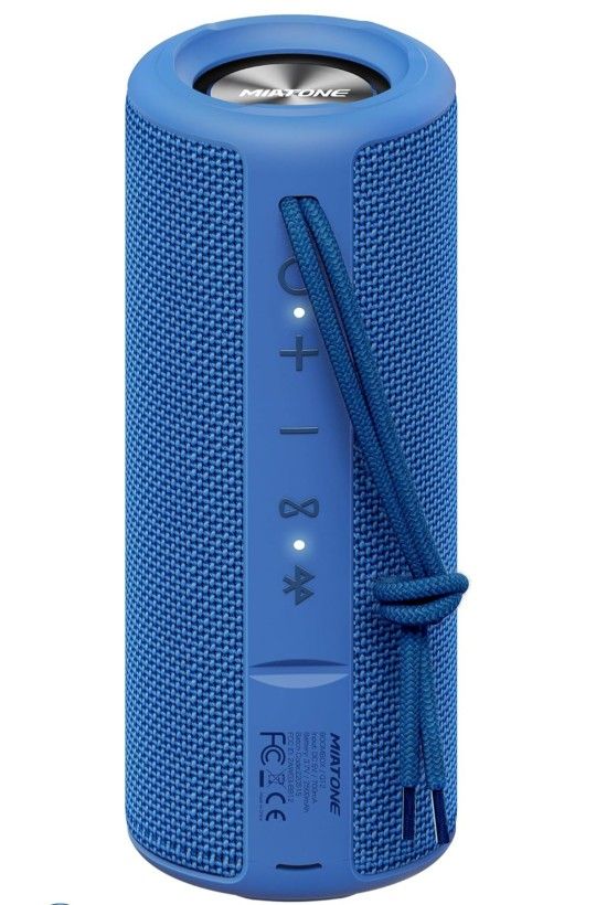 MIATONE Boombox Outdoor Portable Bluetooth Speakers Wireless Speaker Waterproof - Blue