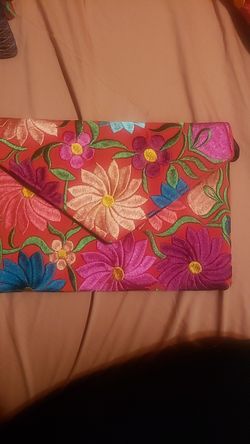 Embroidered Bag Clutch Purse