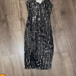 Black Sequin Dress 