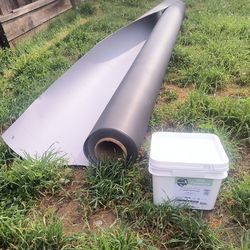 GRAY TPO MEMBRANE 10 × 30 ft AND 2 INCH FASTENERS