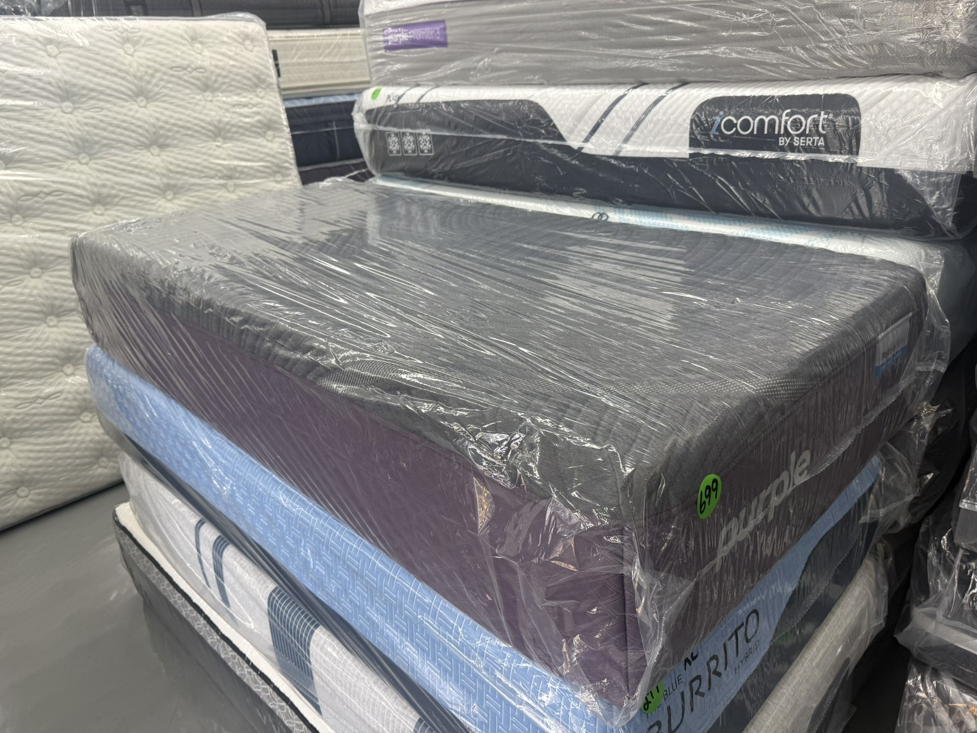 TWIN XL PURPLE RESTORE PREMIER MATTRESS & BOX SPRING BED SET