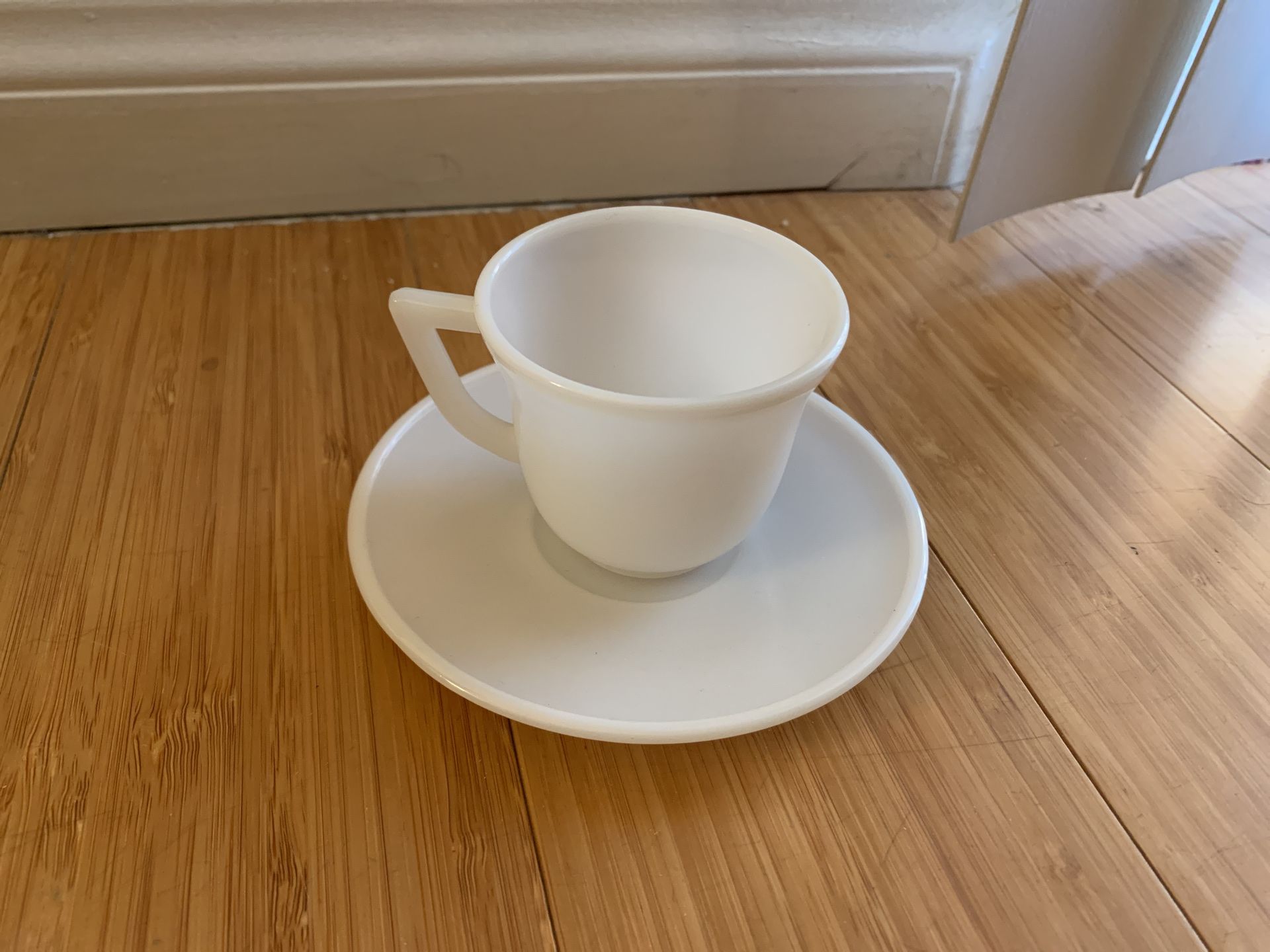 1950’s Milk Glass Teacup & Saucer