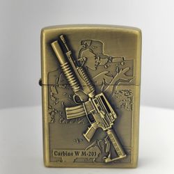 3D Carved Carbine w m 203 AR-15 Rifle Lighter, Windproof