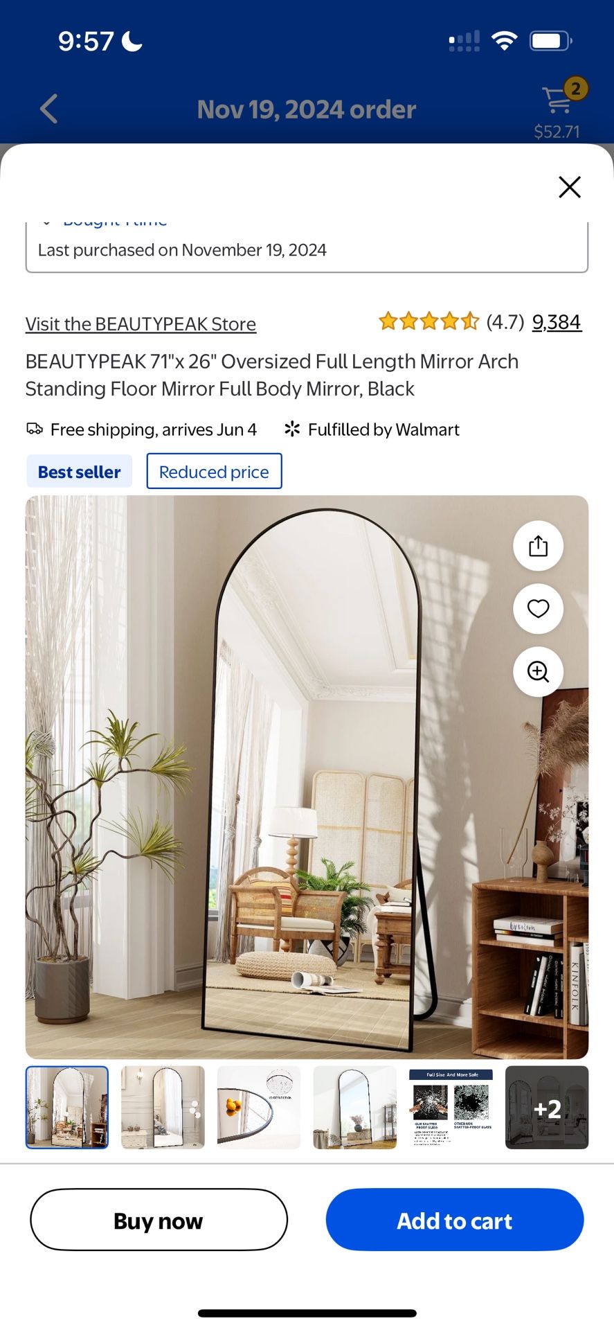 Large mirror