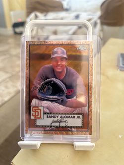 2021 Topps Chrome Platinum Sandy Alomar Jr. Gold Rose Gold Wave /50 #685