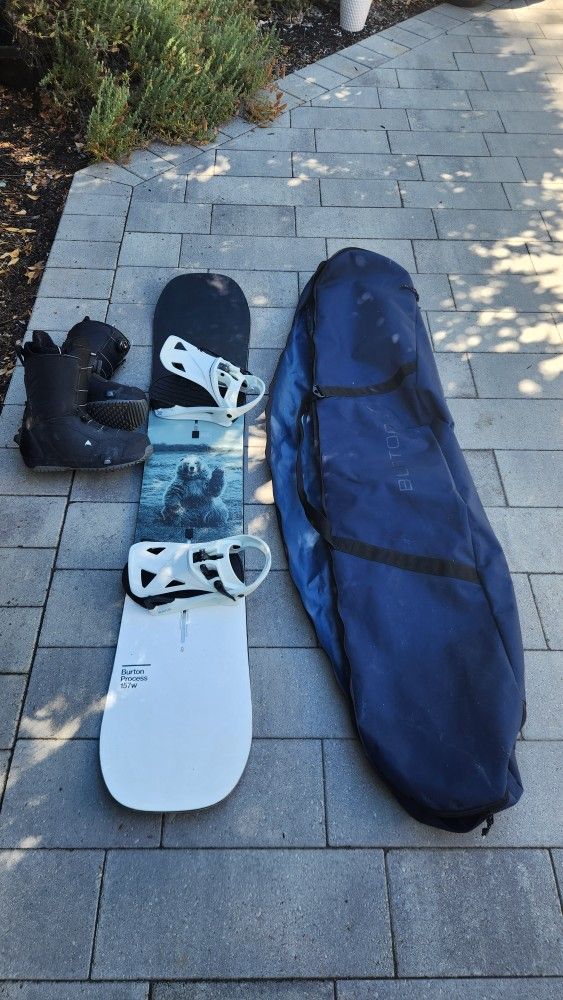 Burton 157W Intermediate Board, Boots, Bag, And Bindings 