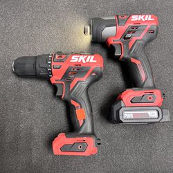 SKIL 12V 1/2” Drill + 1/4” Impact + Battery (No Charger)
