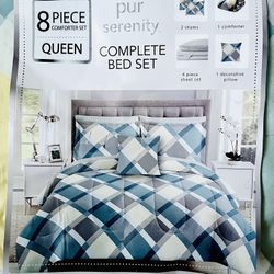 8 Piece Comforter Set - Queen