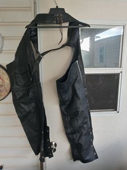 Leather Motorcycle Chaps Small