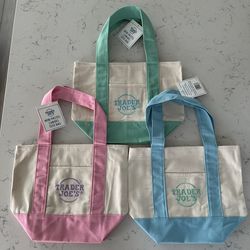 Trader Joe’s Mini Pastel Canvas Tote Bags