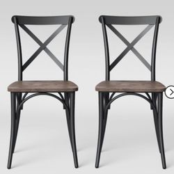 Set of 2 Malden French Bistro Dining Chair Black - Threshold™  84