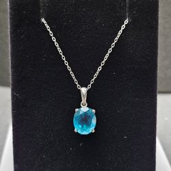 Capri Blue Quartz Necklace 