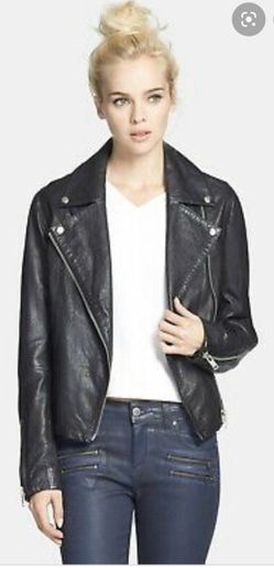 Top shop leather faux jacket size 2