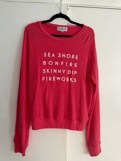 Wildfox Sea Shore Bonfire Graphic Sweatshirt. Sz M