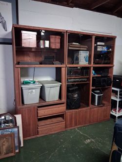 Vintage Oakwood entertainment center