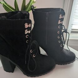 Black Boot Heel Size 7