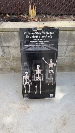 Pose-N-Stay Skeleton Halloween Decoration 60in