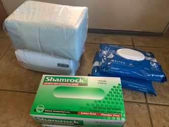 Medical Supply Bundle – Pads, Wipes, and Gloves