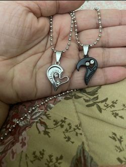 I love you heart ❤️ couple necklaces