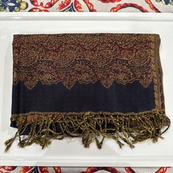New | Navy Blue Pashmina Shawl