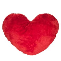 Red Heart Shaped Plush Decorative Accent Pillow Valentine's Day