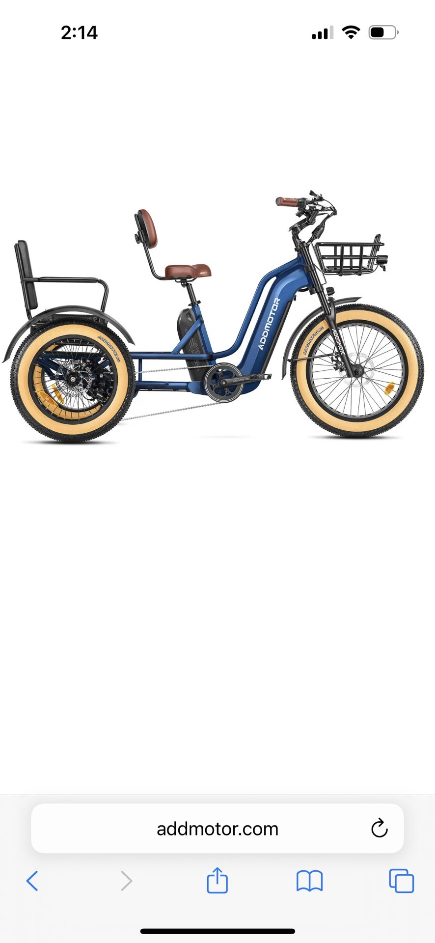 Addmotor Electric Trike