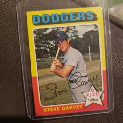STEVE GARVEY 1975 TOPPS LOS ANGELES DODGERS LEGEND BASEBALL CARD