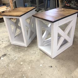 Farmhouse Style End Tables/ Nightstands 