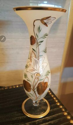 vintage gold trim vase
