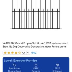 Steel No Dig Decorative Decorative metal Fence panel