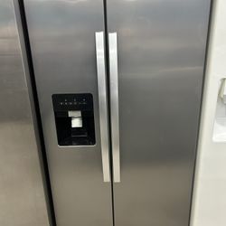 Gorgeous Stainless Whirlpool Side By Side Refrigerator 