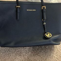 Navy Blue Michael Kors Purse