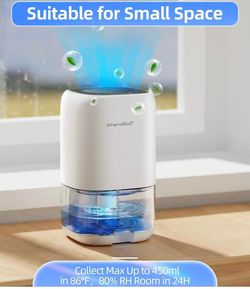35 OZ Dehumidifier for Bedroom RV, Quiet with Auto Shut Off, White
280 Sq.Ft Small Dehumidifiers for Home Bathroom Closet, 7 Color Light, 28dB Ultra Q