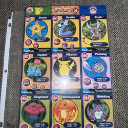 Burger King Pokemon Trivia Cards Uncut Sheet 