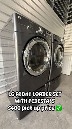 LG washer dryer set