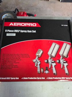 Aeropro 9 Piece HVLP Spray Gun Set