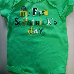 Boys St Patrick's Day 3-6 Months One Piece Top