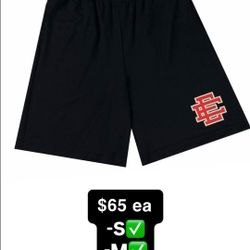 Eric Emanuel Black Shorts With Red Logo