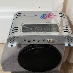 Small 8 inch sub with enclosure and amp