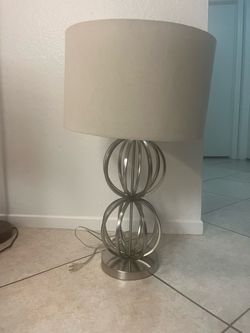 Gray metal lamp