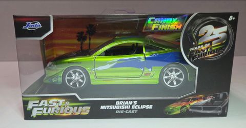 JADA 1:32 FAST & FURIOUS 25 YEARS CANDY FINISH BRIAN’S MITSUBISHI ECLIPSE CHASE