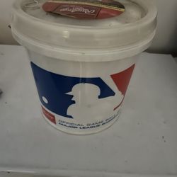 Bucket of Used Baseballs